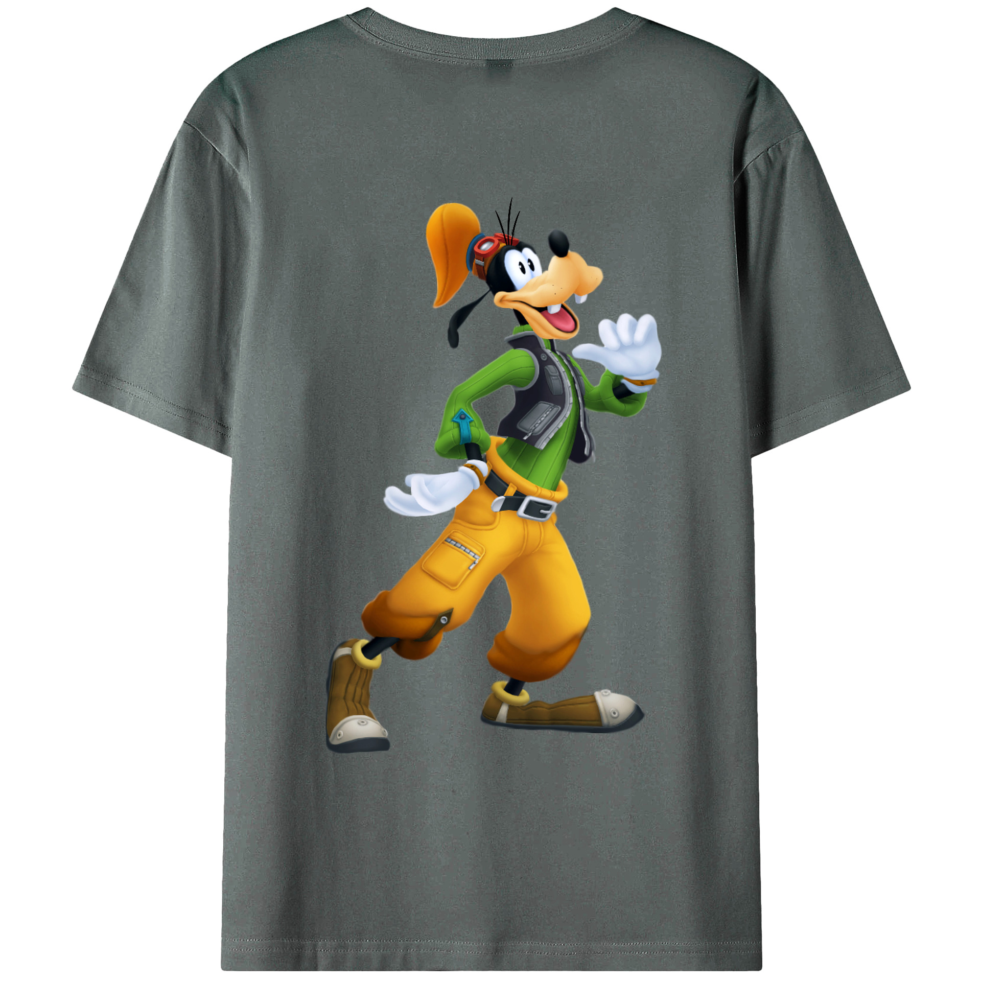 ミッキーマウス Mickey Mouse 綿100％ メンズ半袖Tシャツ（バックプリント） 通気性
